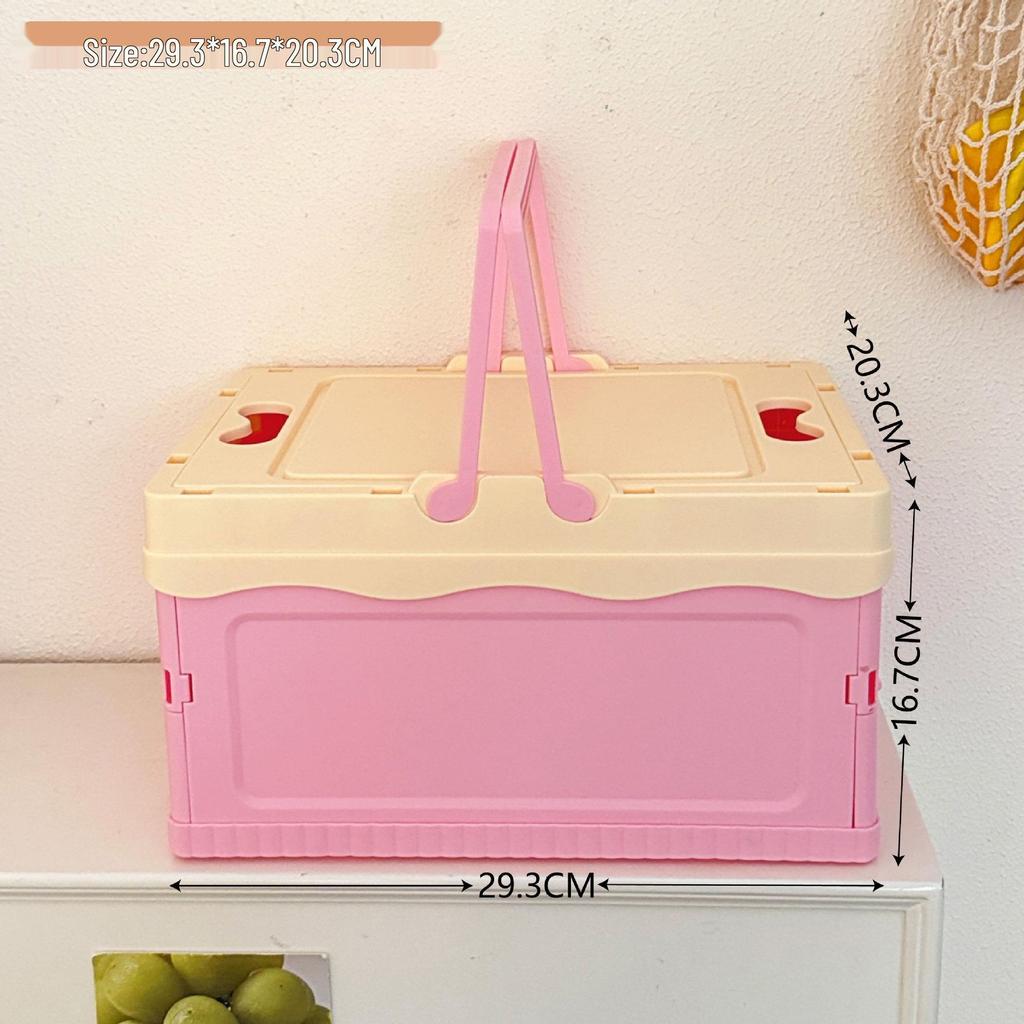 Tragbarer, faltbarer Picknick- und Aufbewahrungskorb im japanischen Stil für Gemüse und Wäsche