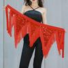 Sequins Belly Dance Hip Scarf Adjustable Waist Chain Fashion Triangular Hip Scarf  Women