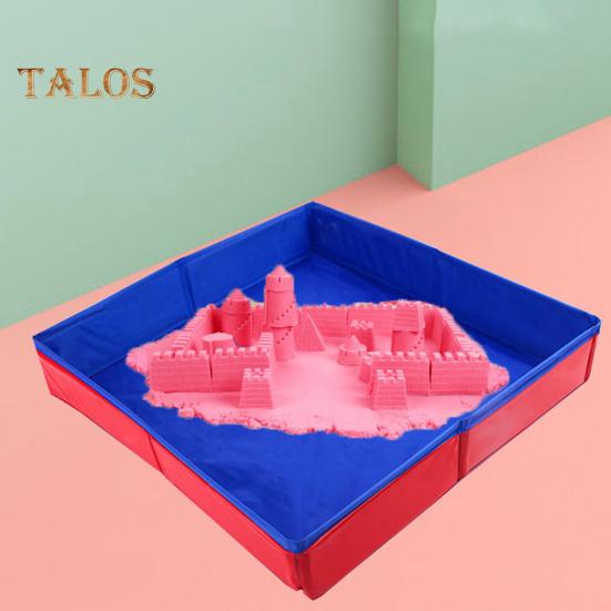 Skládací PVC Pískoviště Čtvercový Bazén na Hraní s Pískem pro Děti Domácí Mazlíčky Přenosná Plážová Hračka Pet Vana Zesílená Základna Opakovaně Použitelná Sada na Hraní s Pískem