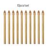 10 Pieces Glass Drill Bits Assortment Portable Ceramic Concrete Metal Hole Puncher Assorted Kit Power Tools Accessories