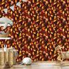 Rust, Burgundy and Orange Stained Glass Wallpaper for Living Room and Bedroom 50x1000
