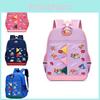 Unisex Cartoon Print Oxford Fabric Backpack Breathable Lightweight School Bag