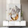 Modern Abstract White Flower Painting On Canvas Nordic Wall Art Posters and Prints Wall Pictures for Living Room Home Decoration