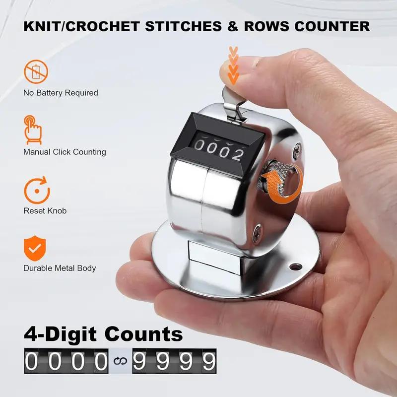 4-Digital Hand Tally Counter Counting Golf Clicker Training Counter 4 Digit Number Hand Held Tally Counter Mini Mechani 1