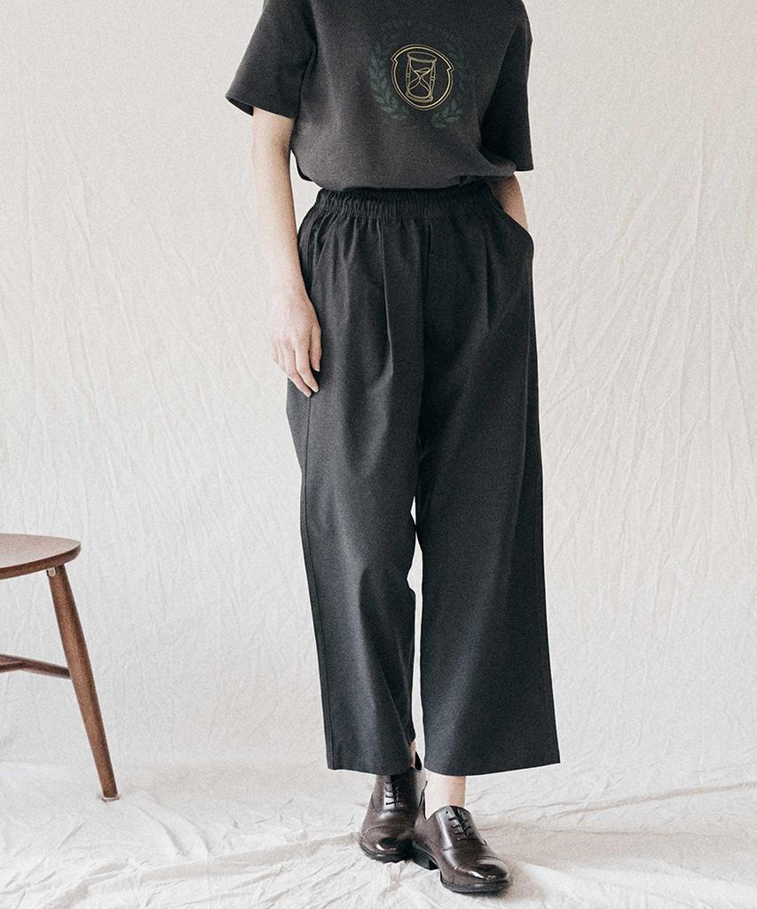 FFEFF STUDIO 23Ss High-Tension Wide Elastic Waist Pants (Charcoal)