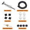 Universal 304.8X190.5X19.05 6 Row Aluminum Remote Transmission Oil Cooler Kit/Auto-Manual Radiator Converter