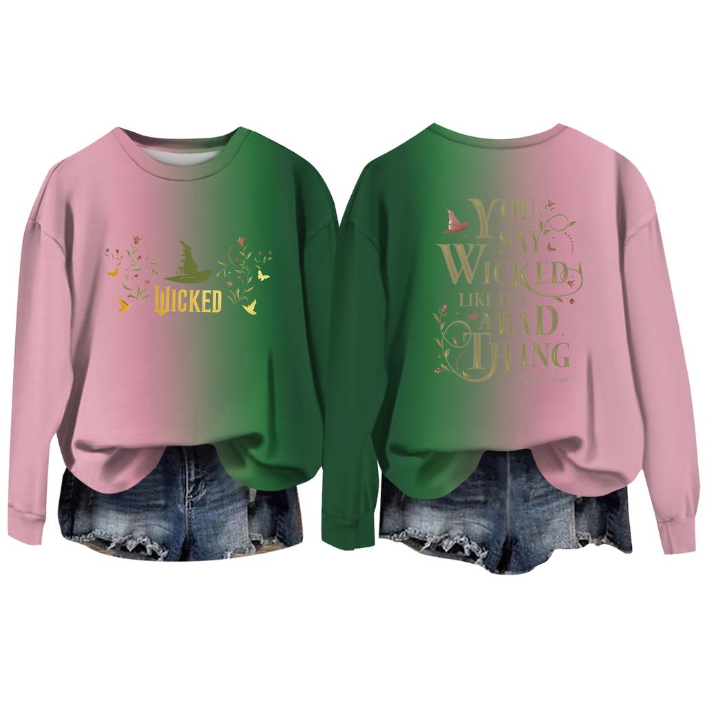 Women's Casual Round Neck Long Sleeve Valentine's Day Printed Pullover Top
