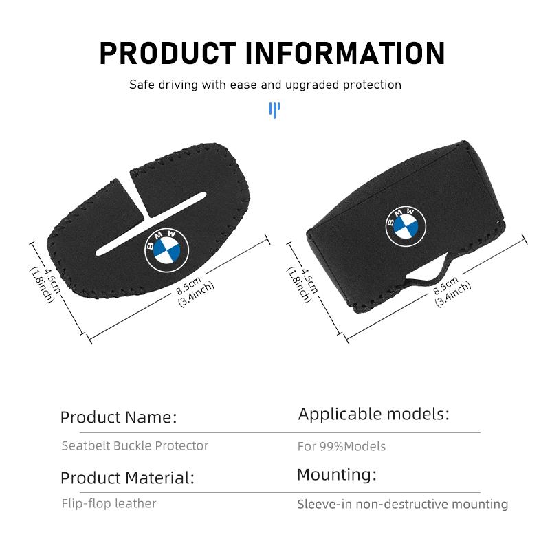 Suede Car Seat Belt Buckle Clip Protector Interior Accessories For BMW E87 E70 E91 E30 G20 E92 E93 E60 E46 E90 G30 E53 X1 FV9