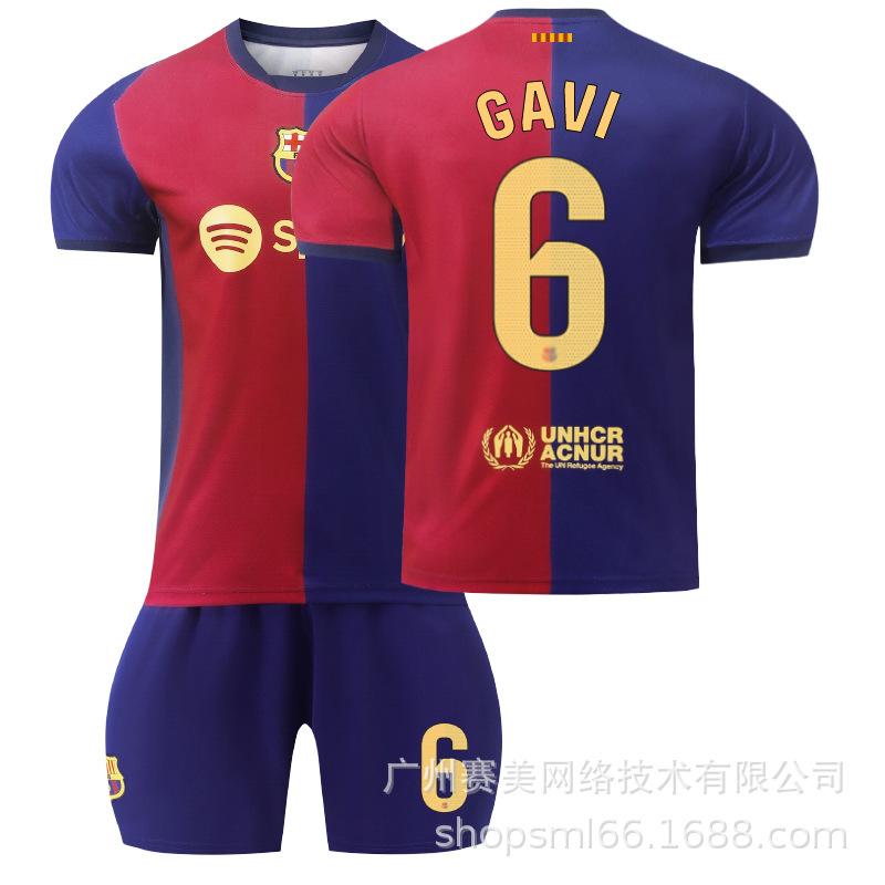 2 Barcelona domácí hřiště Garvey Ne. Levan Ne. 9 Jamalo-něnecký č.. Pedri fotbalový dres set pánský