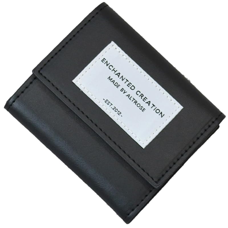 

[Alto Rose] black trifold wallet ladies trifold wallet box coin compact wallet mini wallet thin wallet small wallet woman mini cute folding wallet