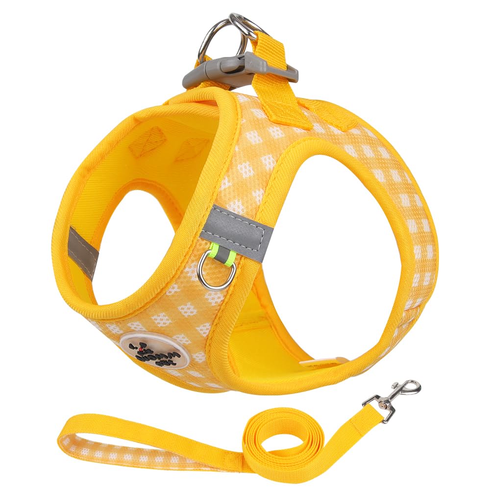 XINIDEA Dog Harness and Leash Comfortable and Adjustable Stylish and Cute Easy to Move Durable Mesh and Reflective Suitable for and Extra Small Dogs