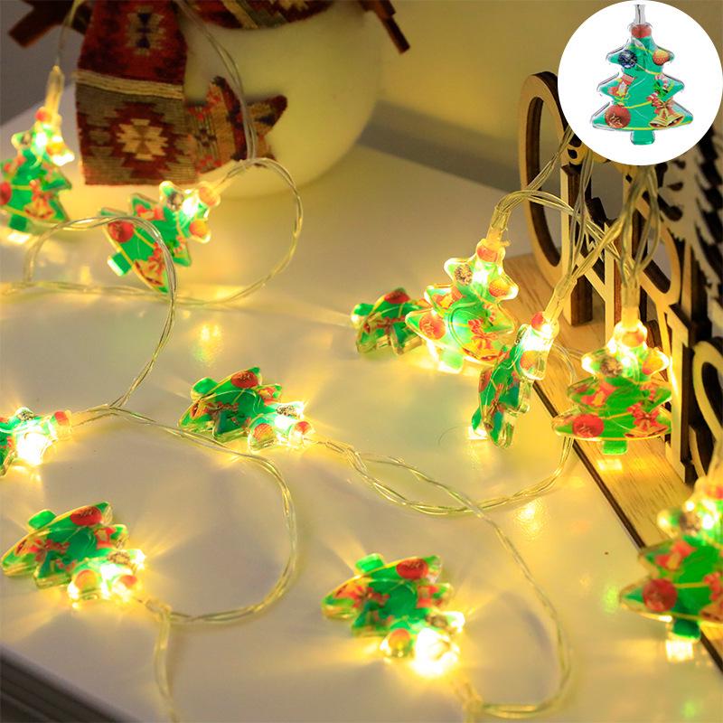 

LED Santa & Snowman String Lights - Holiday Party & Christmas Tree Decoration Battery 1.5m 10 lights