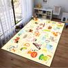Animal Alphabet Chart for Kids Learning Non-slip Rug Suitable for Living Room and Bedroom Sofas.