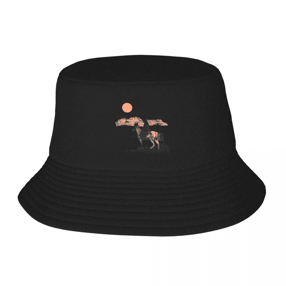 New Old Western Cowboy Bucket Hat Horse Hat Cosplay Men Caps Womens