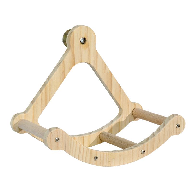 Parrot Budgie Treadmill Toy: Rotating Pirate Ship with Swing Ladder for Boredom Relief & Claw Grinding.