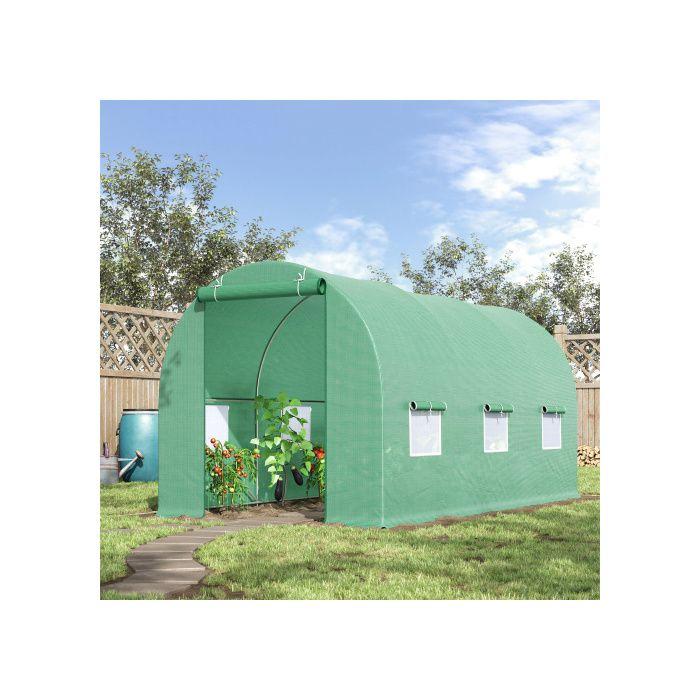 Serre - Outsunny - 445x190x200cm - Imperméable - Accès facile - Finition de haute qualité