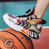Winter boys' cotton shoes, children's basketball shoes, mid-top leather velvet thermal sports shoes, children's cotton shoes, one piece 2025