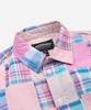 FRIZMWORKS Madras Patchwork Relaxed Shirt _ Pink