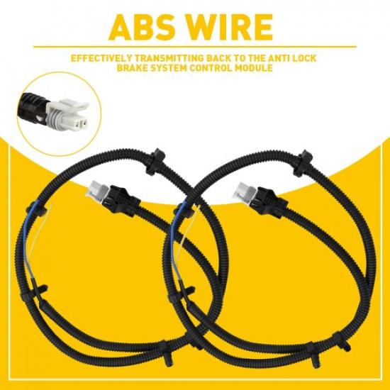 

2X ABS Wheel Speed Wire Harness Sensor 970-040 For Cadillac Chevrolet CTS Black