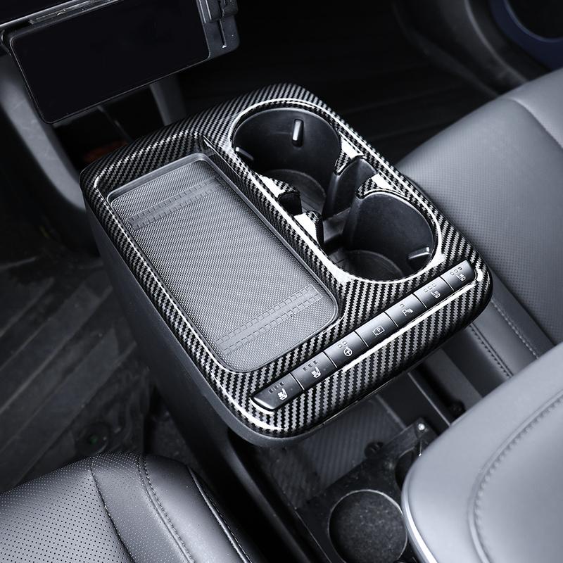 For Hyundai Ioniq 5 2025 2026 Car Tuning Carbon Fiber Center Console Gear Shift Panel Cover Trim Interior Accessories LHD