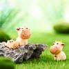 Cute Resin Ox Figurine Cartoon Style Diy Miniature Animal Decoration Set