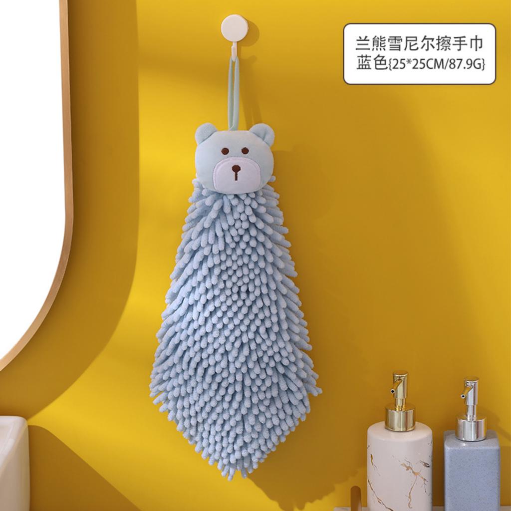 Thick Coral Fleece Embroidered Towel Cute Hand Towel Kitchen Children's Small Towel