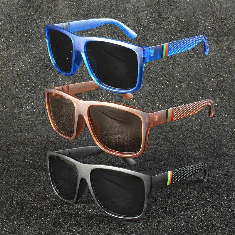 3PCS Fashion Square Polarized Sunglasses Men Vintage PC Male Sun Glasses Women Stylish Black Sport Shades