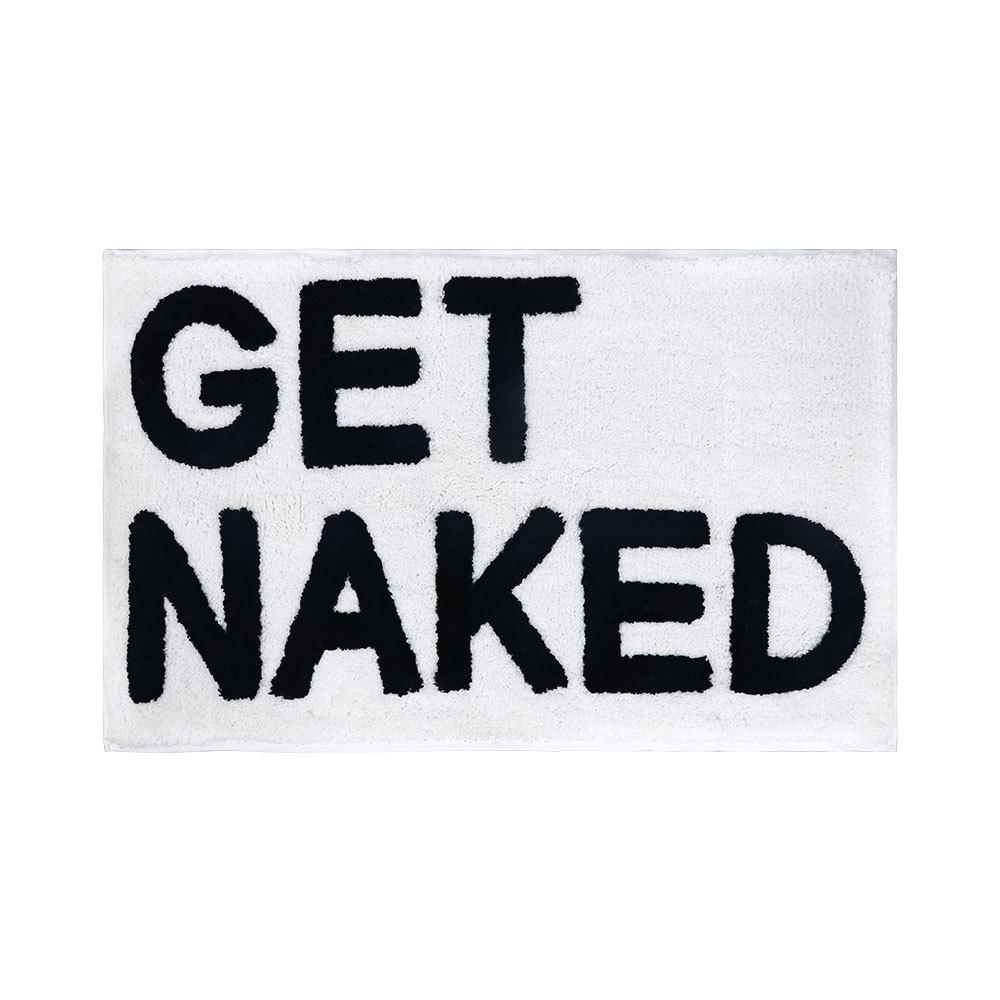 English Jacquard Alphabet Absorbent Floor Mat Home Door Mat Household Flocking Foot Mat Toilet Absorbent Non-slip Bathroom Mat