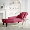 VidaXL Chaise Longue Avec Coussin Et Accoudoir Droit Rouge Bordeaux, Fauteuil, Fauteuil De Relaxation, Chaise Longue 4009776
