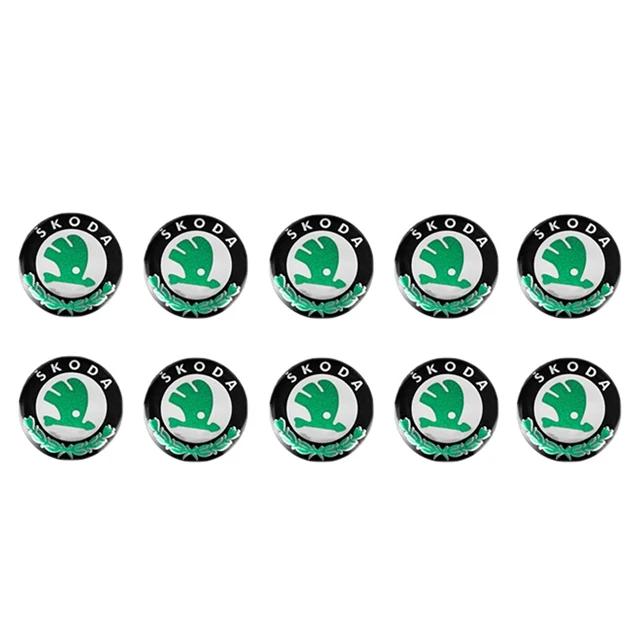 Samolepka na auto 2025 Nová 14mm Hliníková slitina Samolepky odznaků dálkového klíče od auta Dekorace Pro Skoda Octavia Kodiaq Enyaq Kamiq Scala Sup