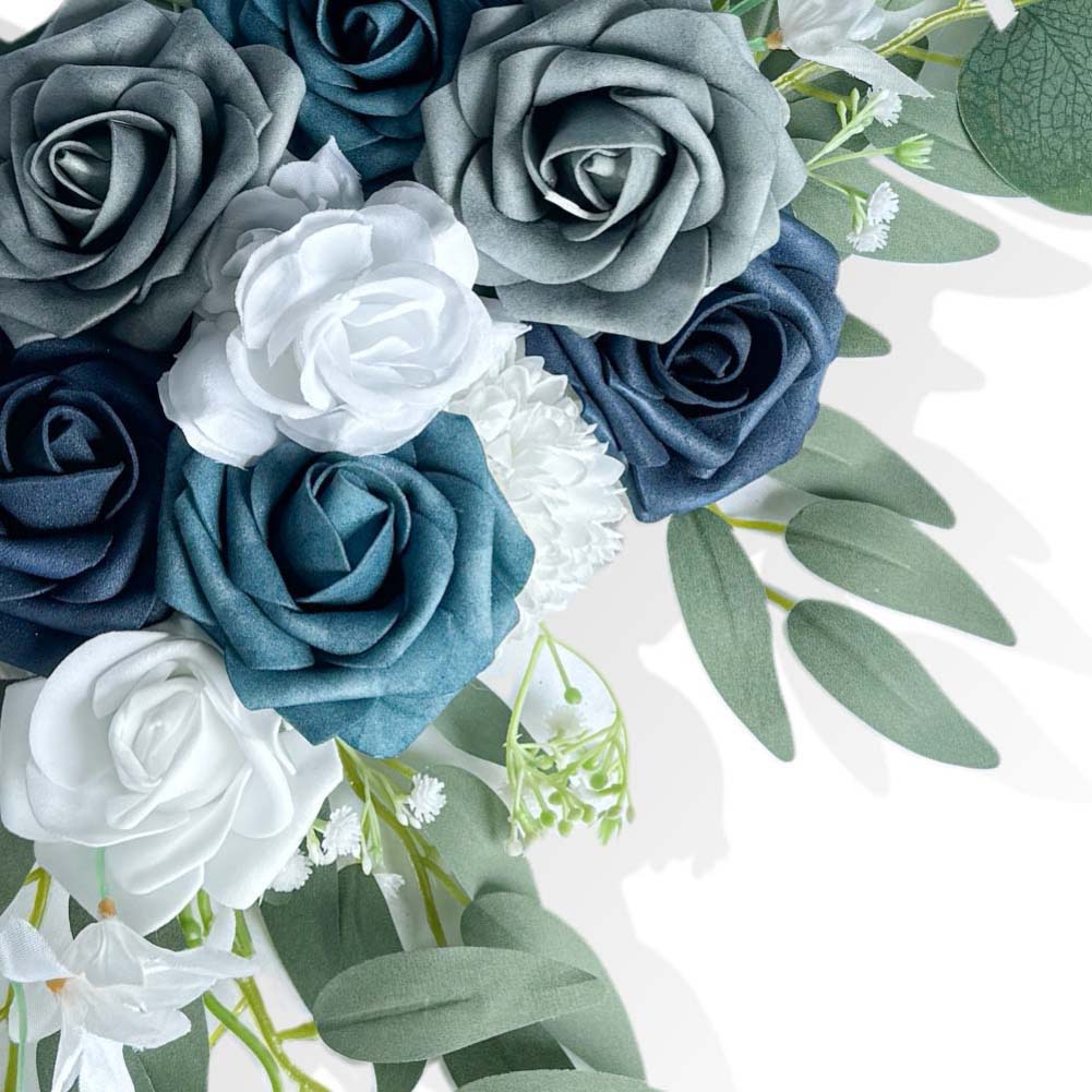 1set Chair Back Flower Simulation Bouquet Flowers Wedding Arch Flowers For Outdoor Home Decoration Plastic Party Stage Floral