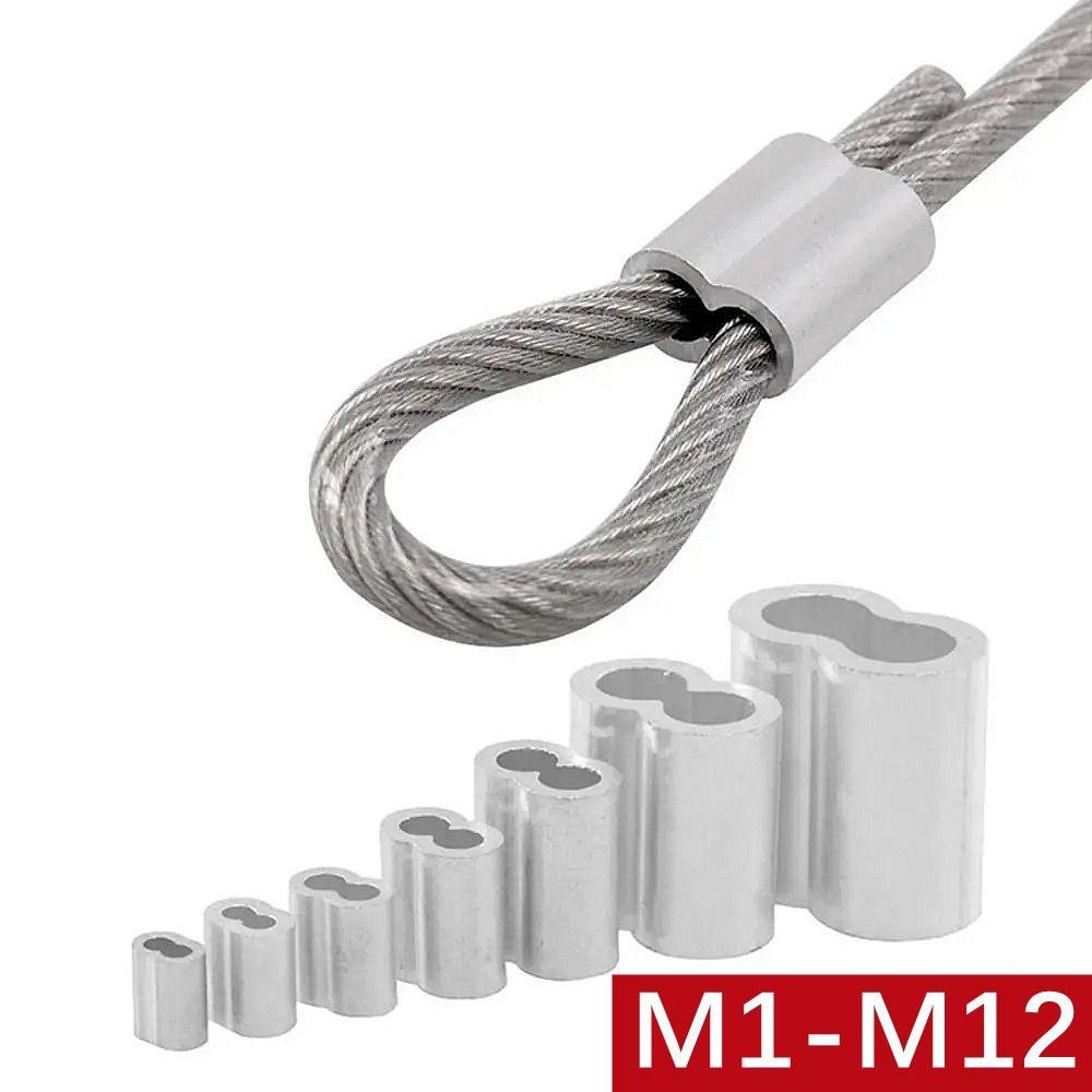 Double Hole Aluminum Sleeve Clamps Aluminum Material Cable Crimp Sleeve Cable Management