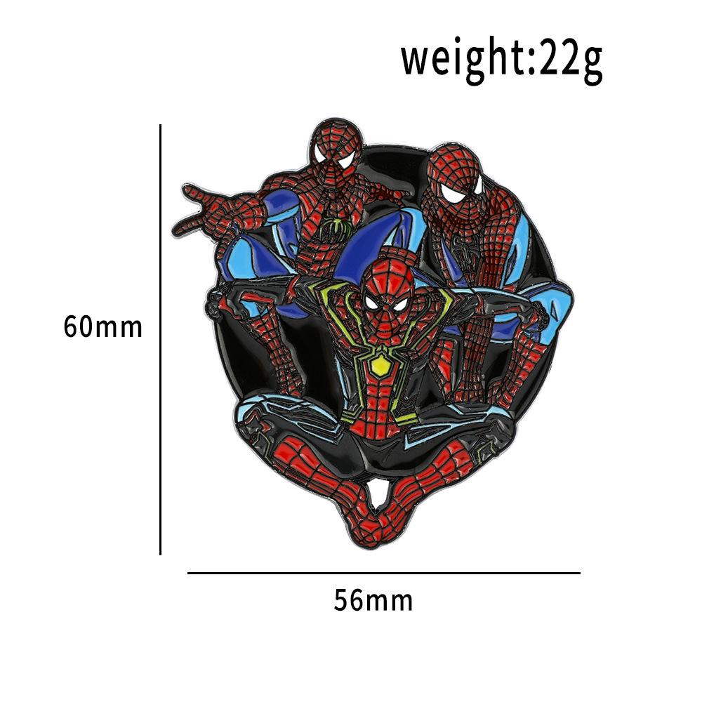 89 Spider-Man Alloy Brooch Marvel Superhero Spider-Man Metal Badge Backpack Jacket Personalized Decoration