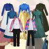 Costume Cosplay Château Mobile de Hal Robe Sophie Cape Hal Ensemble Complet Perruque Cosplay pour Hommes et Femmes