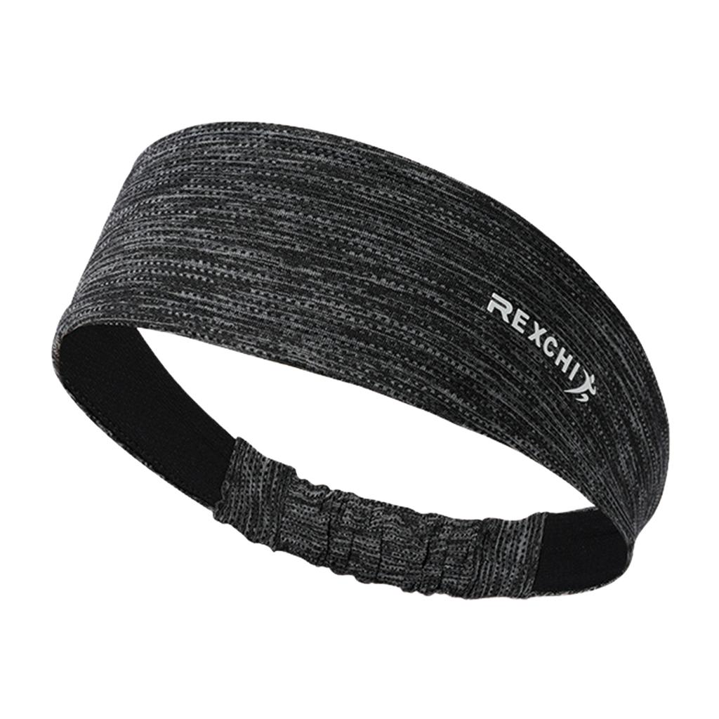 Ice Silk Sweatband for Men Sports Headband Running Cycling Gym Workout Non Slip Elastic Sweat Wristband Head Wrap