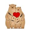 Personalized Wooden Art Bear Puzzle for Families Free Customization Name Family Anniversary Holiday Warm Gift Home Decoration