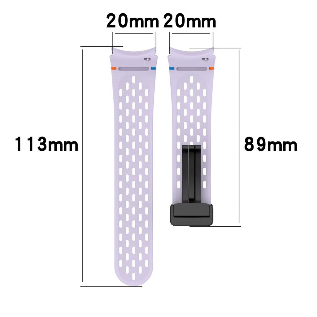 20mm Straps for Samsung Galaxy Watch 7 5 Pro 6 5 4 Magnetic Buckle Silicone Band Correa Galaxy Watch 6 Classic No Gaps Bracelet