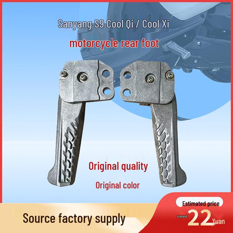 Aluminum Alloy Spring-back Foot Pegs for SYM S9, Kymco K-XCT Motorcycles