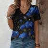 T-shirt da Donna alla Moda Stampata in 3D Estate Traspirante e Versatile Tendenza