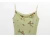 2025 Spring Women's Backless Print Draped Collar Spaghetti Strap Midi Dress