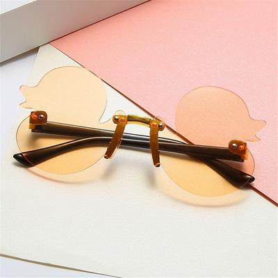 Cartoon Rimless Shades UV400 Protection Duck Shape Sun Glasses Party Decorative Glasses for Kids