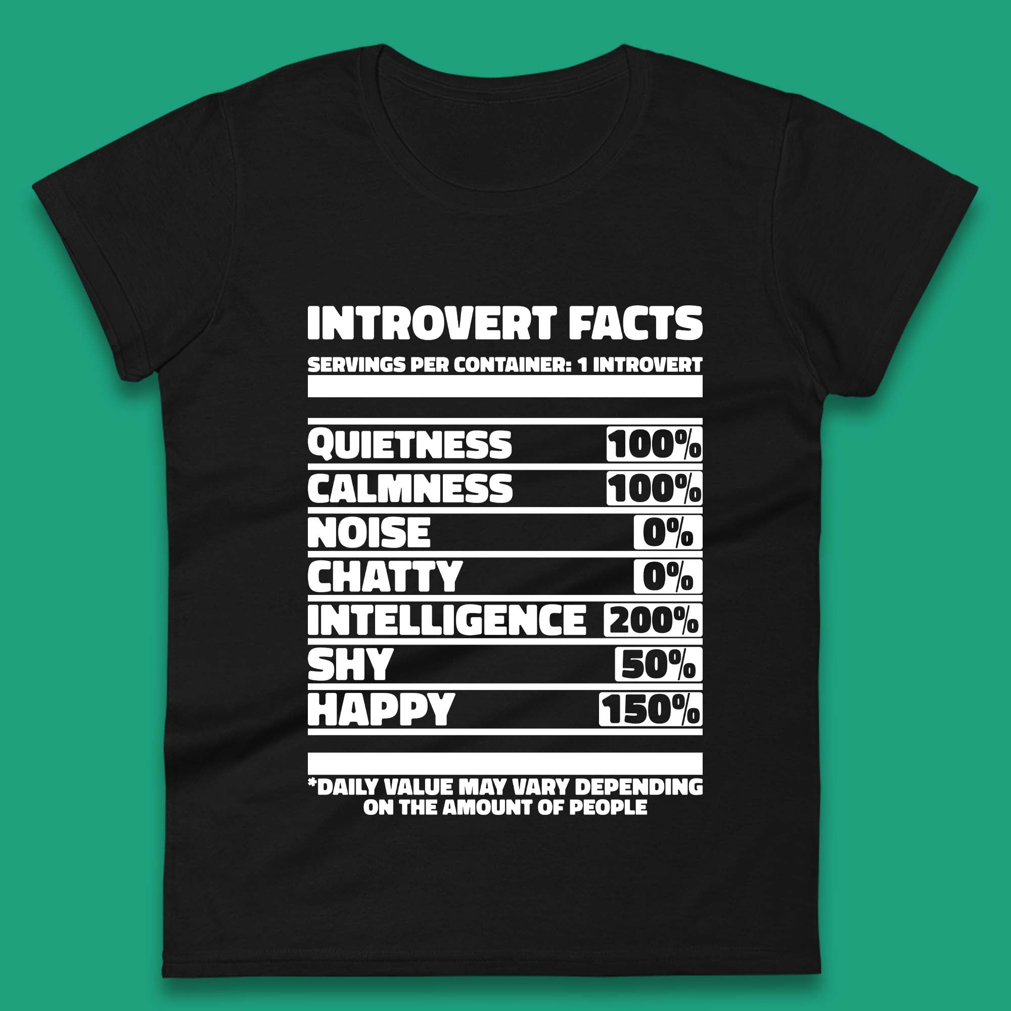 Introvert Facts Womens T-Shirt Mens Tops Tees Unisex XL