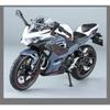 1/12 KAWASAKI Ninja 400 Spielzeug-Motorrad, Miniatur-Druckguss-Metallmodell 1:12 Super Sport Sound & Light Collection Geschenk für Jungen
