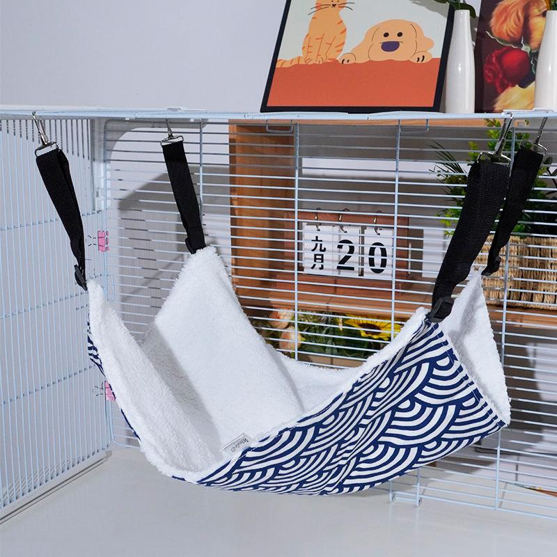 Cat Hammock Fleece Adjustable Swing Pet Nest Hanging Cat Mat Pet Hammock