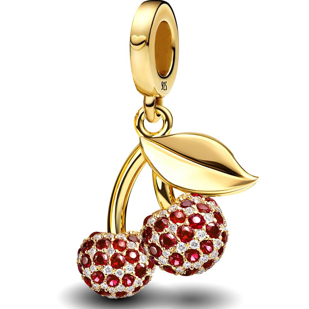 Copper Orange Watermelon Fruit Series Charms Beads Fit Diy Bracelet Necklace Making Gift Of High Quality Jewelry