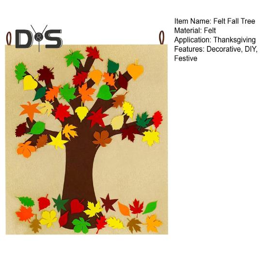 Seturi de artizanat cu frunze de toamnă pentru copaci Set pentru copii DIY cu 52 de autocolante cu frunze de arțar Decor pentru agățat pe perete de toamnă de Ziua Recunoștinței