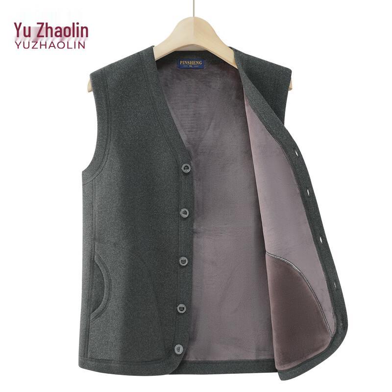 Мужской утепленный жилет YUZHAOLIN с флисовой подкладкой для осени/зимы 4XL