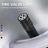 For VOLKSWAGEN VW 4Pcs Car Tire Valve Covers Aluminum Wheel Stem Air Valve Caps For Volkswagen GOLF MK6 Polo Tiguan VW GTI CADDY