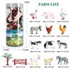 Oenux Miniature Animals Set Wild Sealife Farm Dinosaur Brinquedo Figurine Model Action Figures Zoo Cute Education Kids Toy Gift