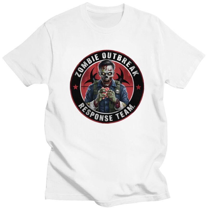 Custom Zombie Outbreak Response Team T Shirts for Men 100 Cotton Tees Tshirts ShortSleeve Tshirt Clothes